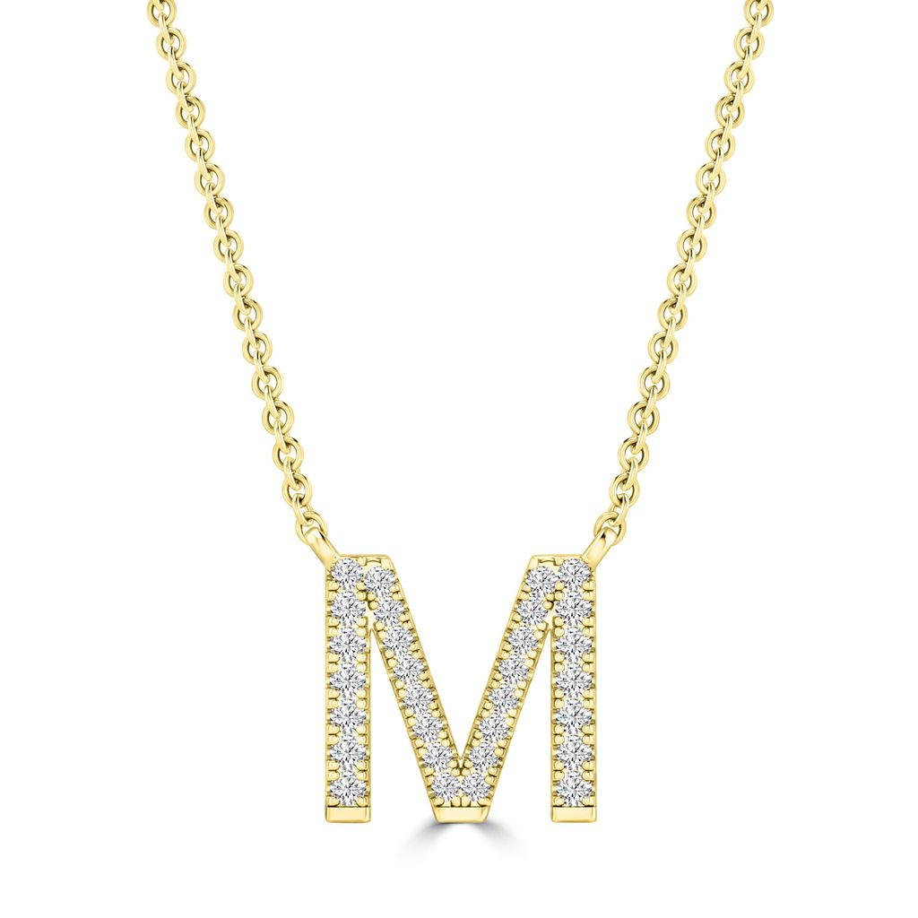 DIAMOND INITIAL NECKLACE | 9K SOLID GOLD