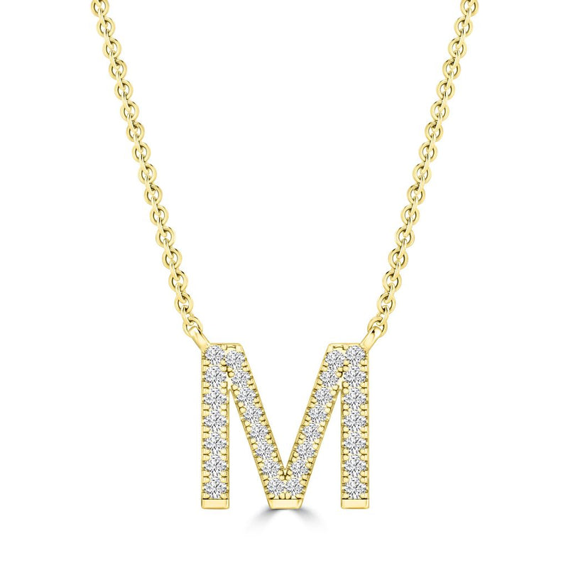 DIAMOND INITIAL NECKLACE | 9K SOLID GOLD