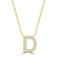 DIAMOND INITIAL NECKLACE | 9K SOLID GOLD