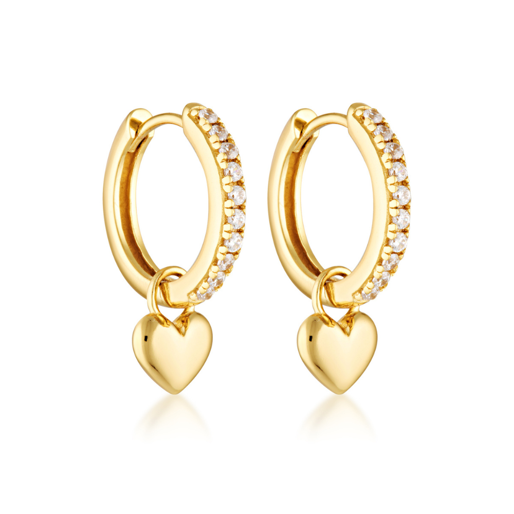 PARIS HEART HOOPS | GOLD