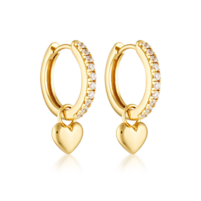 PARIS HEART HOOPS | GOLD