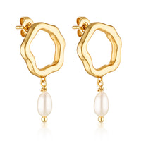 PEONY PEARL EARRINGS | GOLD