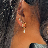 PEONY PEARL EARRINGS | GOLD