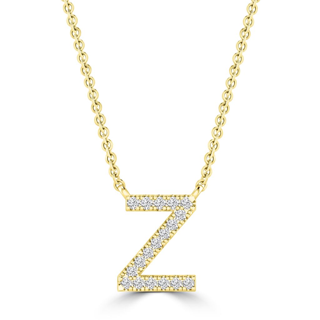 DIAMOND INITIAL NECKLACE | 9K SOLID GOLD