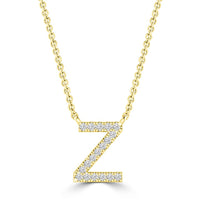 DIAMOND INITIAL NECKLACE | 9K SOLID GOLD