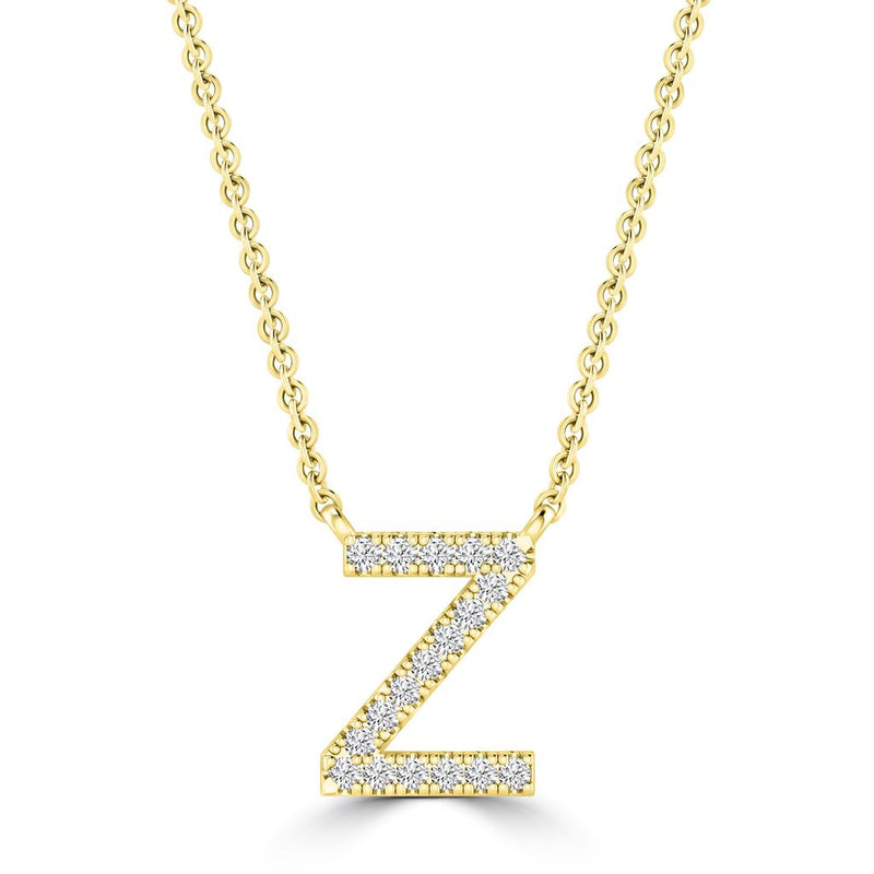 DIAMOND INITIAL NECKLACE | 9K SOLID GOLD