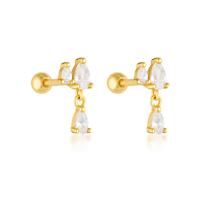 Riley Ball Back Stud - Gold