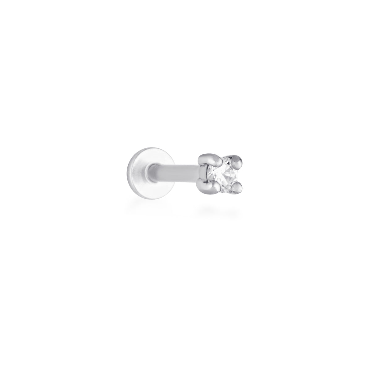 Round Flatback Stud - Silver