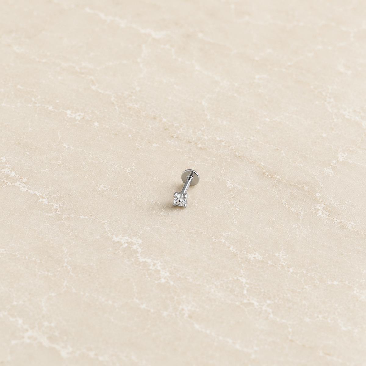 Round Flatback Stud - Silver