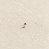 Round Flatback Stud - Silver