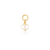 Mini Pearl Charm - Gold