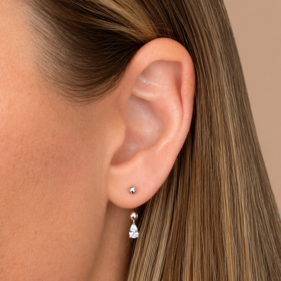Thea U Hoops - Silver