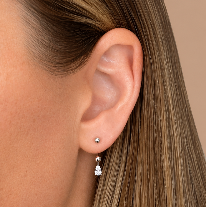 Thea U Hoops - Silver