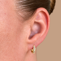 Slim Pavé Tully Huggies - Gold
