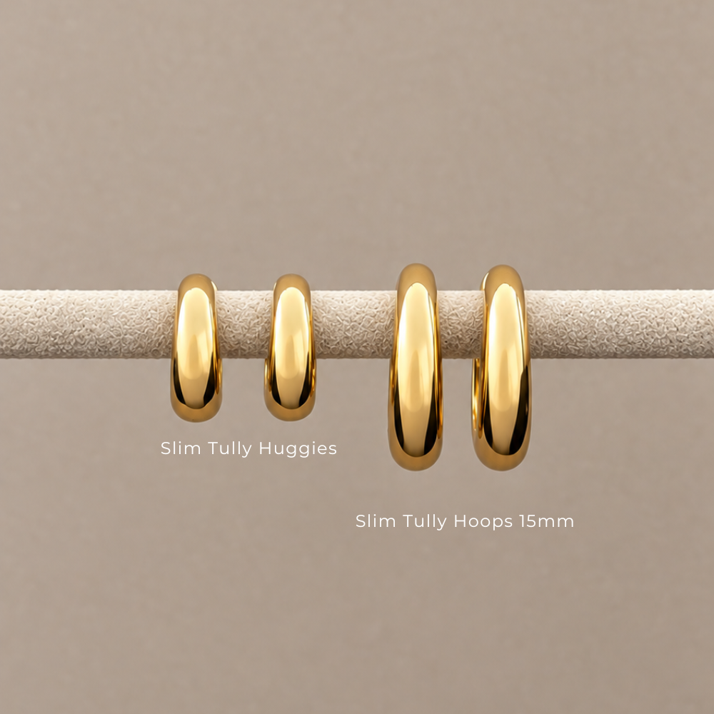 Slim Tully Hoops 15mm - Gold