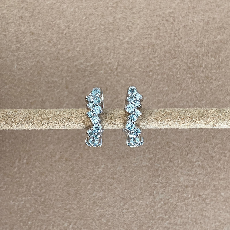 SOMETHING BLUE COVEY HOOPS | SILVER