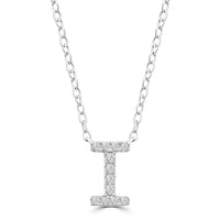 DIAMOND INITIAL NECKLACE | 9K SOLID WHITE GOLD