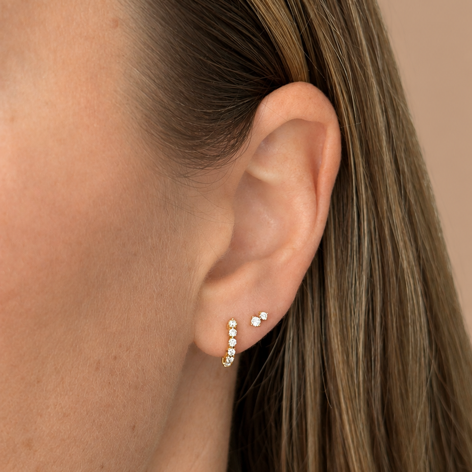 Niva Flatback Stud - Gold