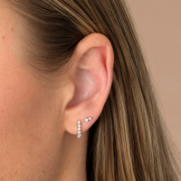 Niva Flatback Stud - Silver