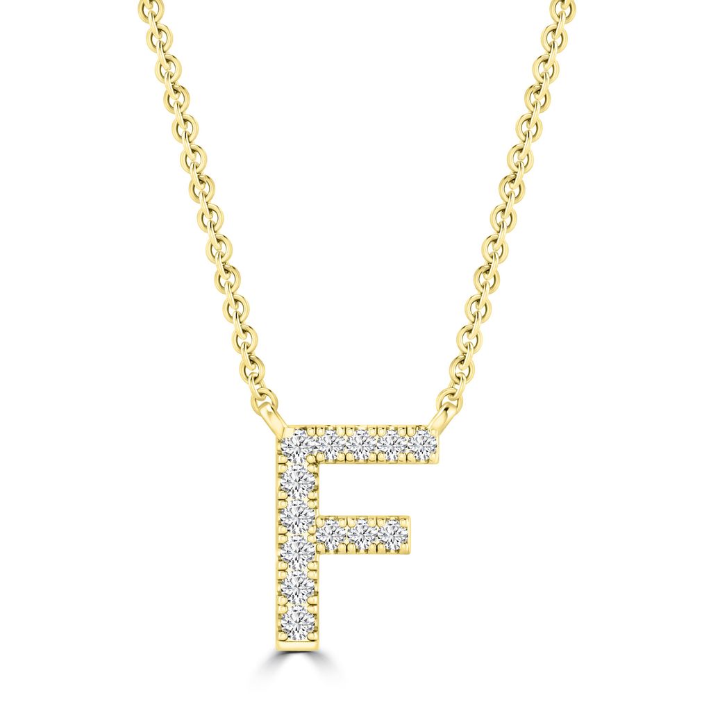 DIAMOND INITIAL NECKLACE | 9K SOLID GOLD