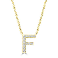 DIAMOND INITIAL NECKLACE | 9K SOLID GOLD