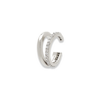 WILLA SPLIT EAR CUFF | SILVER