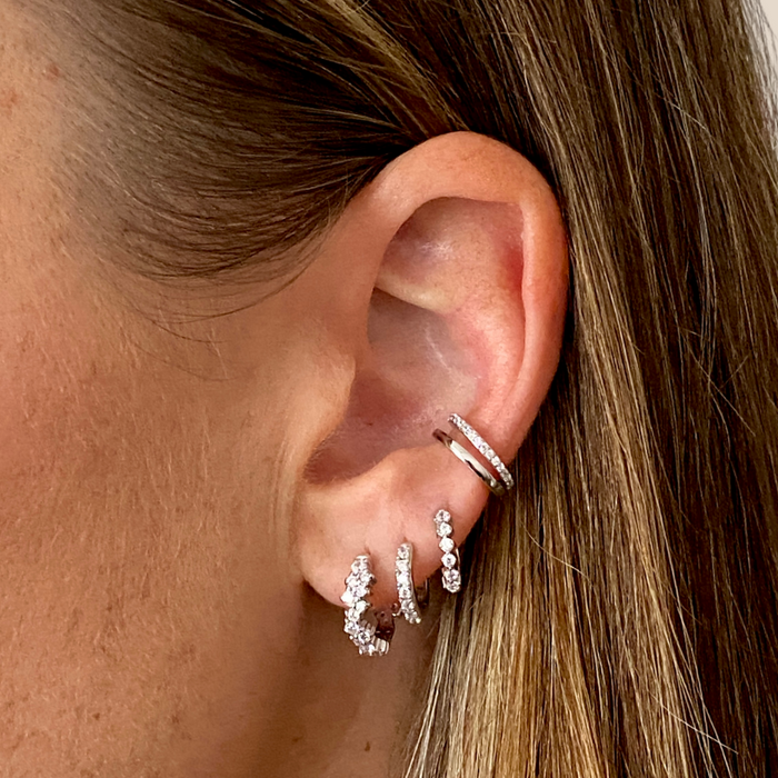 WILLA SPLIT EAR CUFF | SILVER