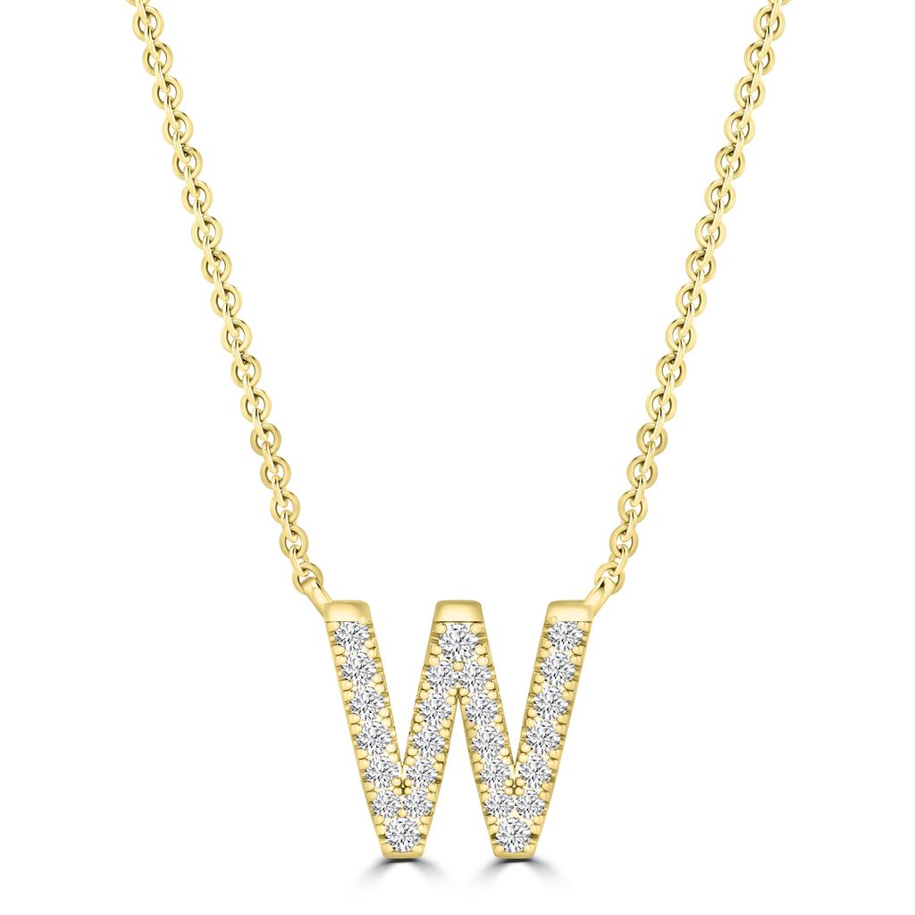 DIAMOND INITIAL NECKLACE | 9K SOLID GOLD