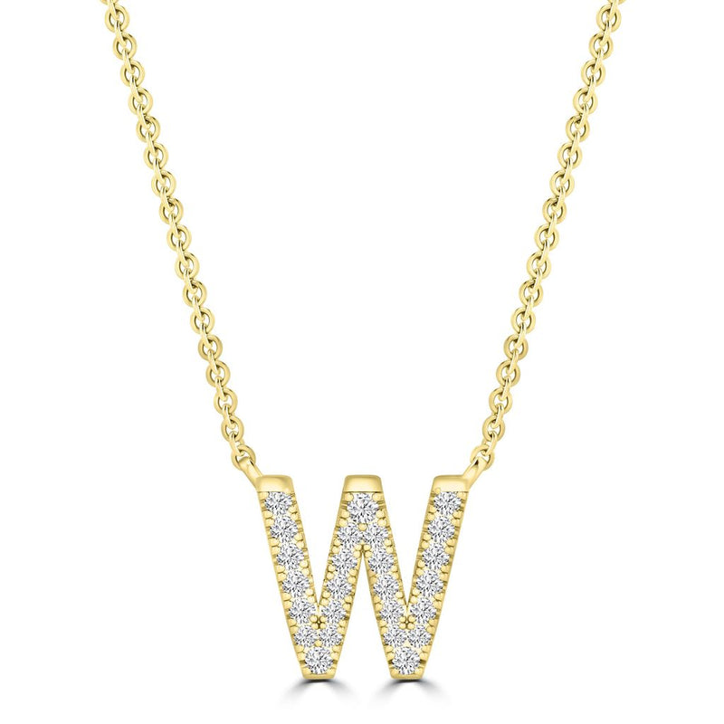 DIAMOND INITIAL NECKLACE | 9K SOLID GOLD