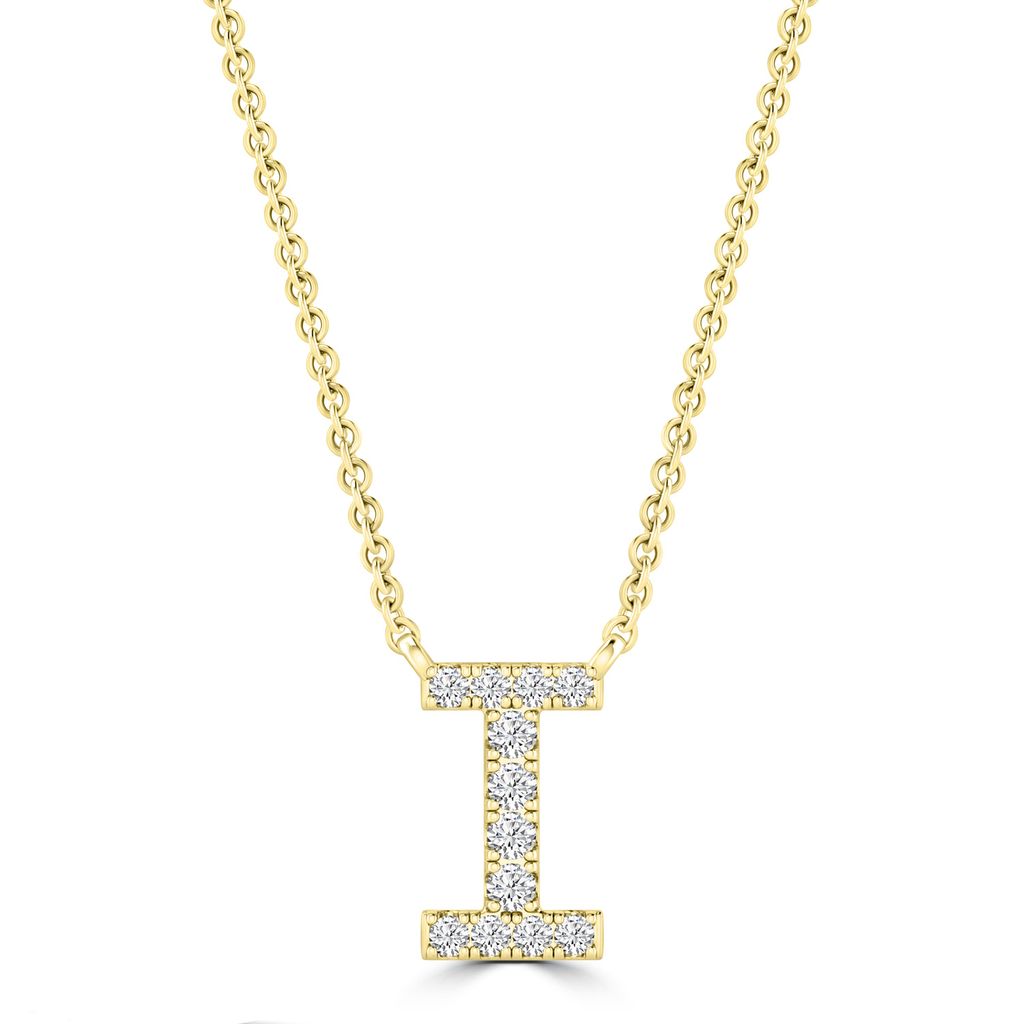 DIAMOND INITIAL NECKLACE | 9K SOLID GOLD