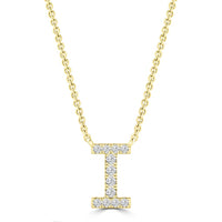 DIAMOND INITIAL NECKLACE | 9K SOLID GOLD