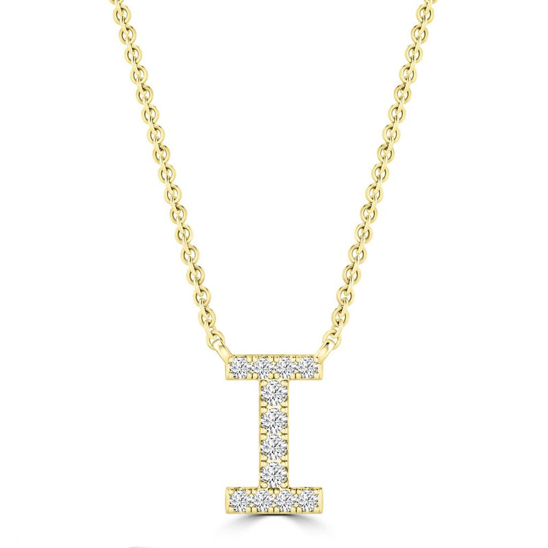 DIAMOND INITIAL NECKLACE | 9K SOLID GOLD