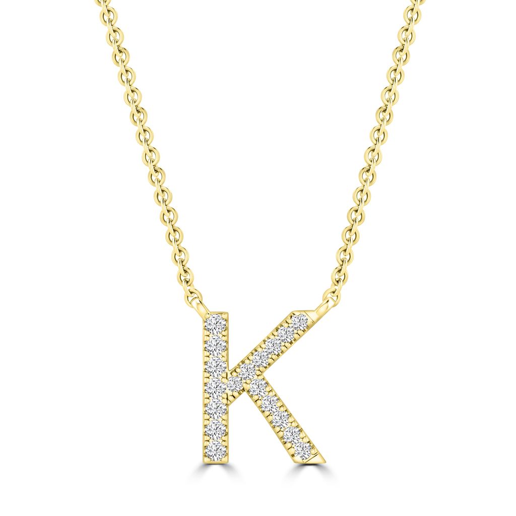 DIAMOND INITIAL NECKLACE | 9K SOLID GOLD