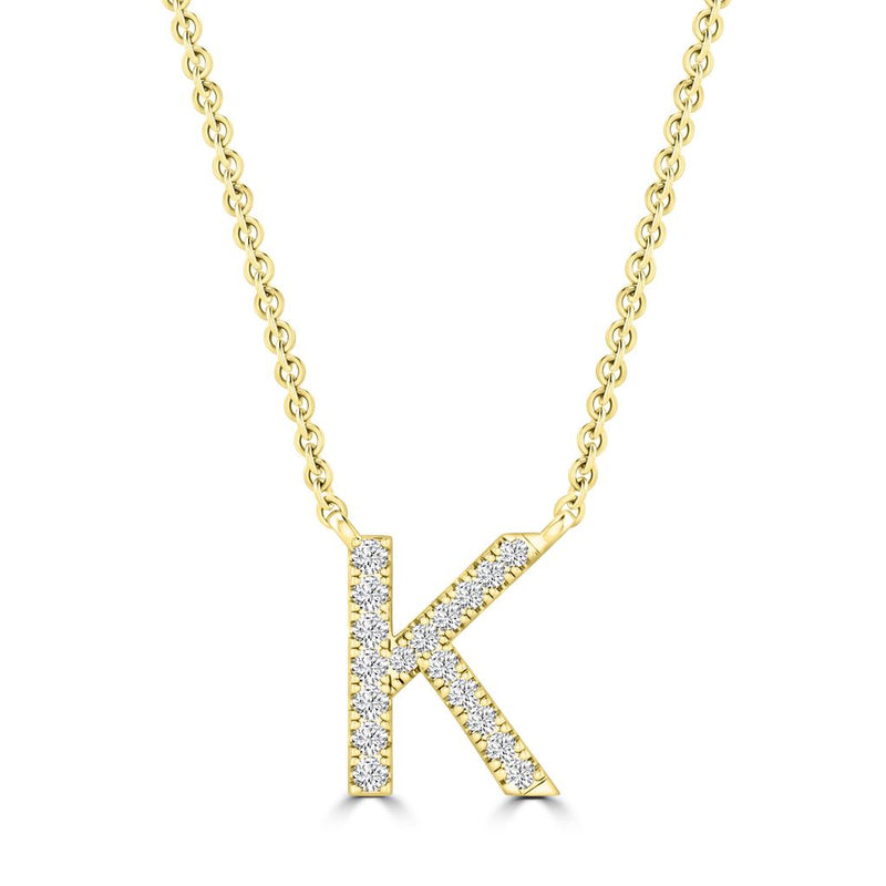 DIAMOND INITIAL NECKLACE | 9K SOLID GOLD